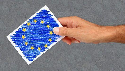 narysowana flaga Unii Europejskiej